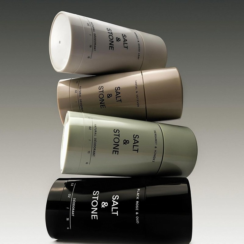 An example of the Salt & Stone natural deodorants